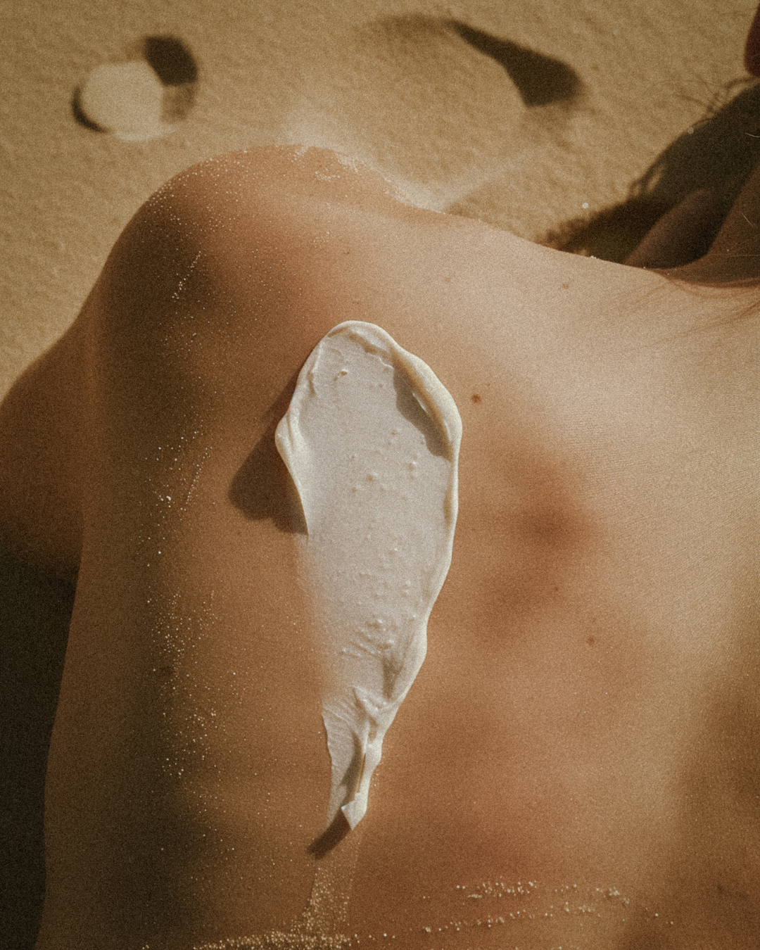 a shoulder with SPF on it