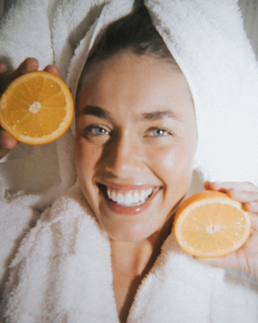beautiful girl with oranges for Vitamin C